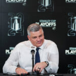 toronto-canada-head-coach-sheldon-keefe-of-the-toronto-maple-leafs-speaks-to-media-following